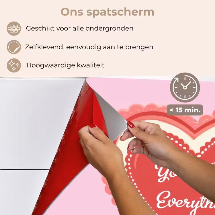 Spatscherm keuken - Liefde - Hart - Valentijn — 4