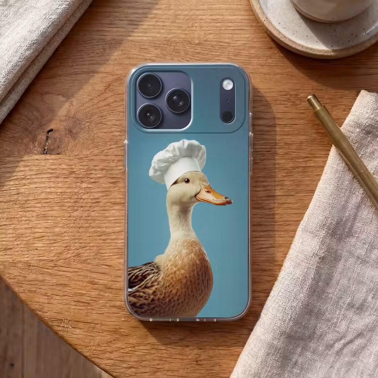 Telefoonhoesje Softcase - Eend - Koksmuts - Cute - Vogel — 2