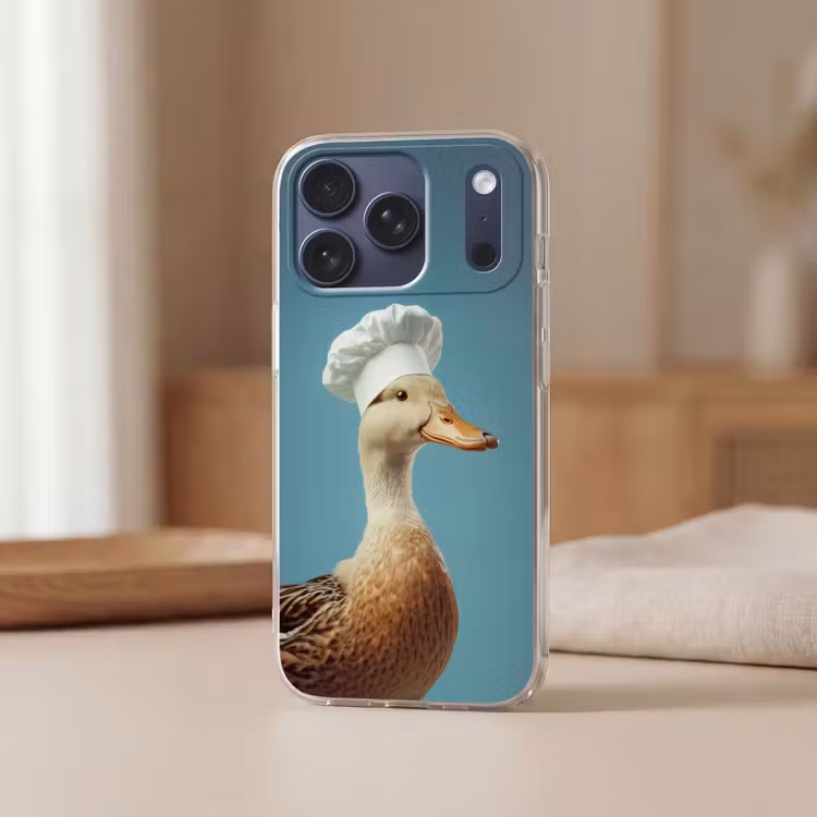 Telefoonhoesje Softcase - Eend - Koksmuts - Cute - Vogel — 3