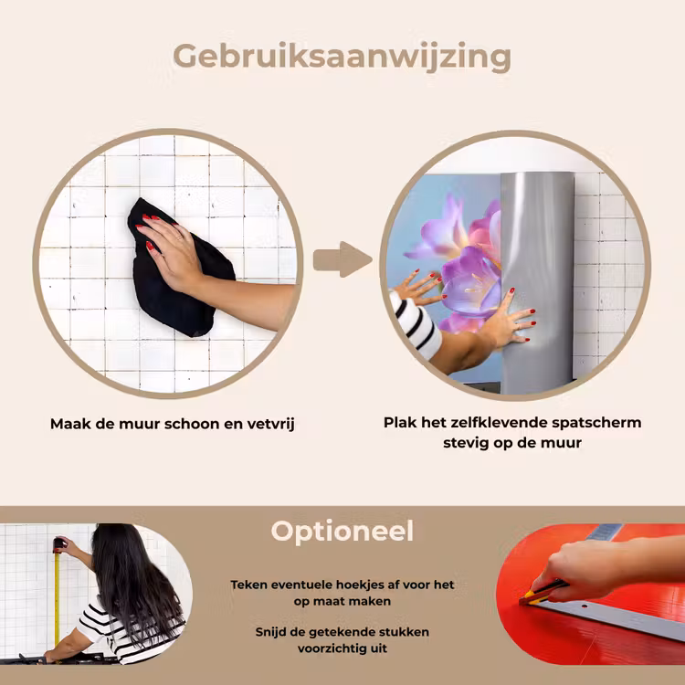Spatscherm keuken - Bloemen - Paars - Overloop - Meeldraden — 8