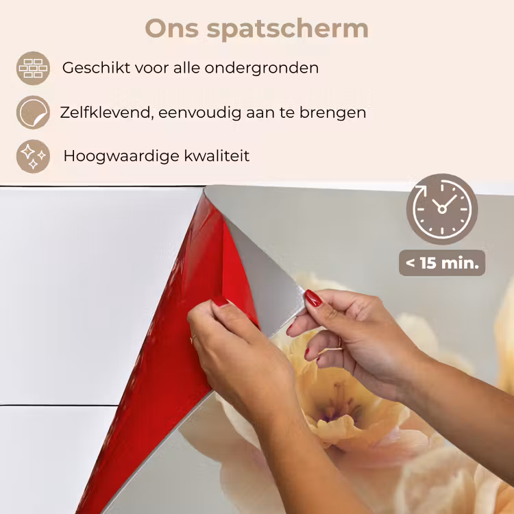 Spatscherm keuken - Narcissen - Geel - Bloemblaadjes — 4