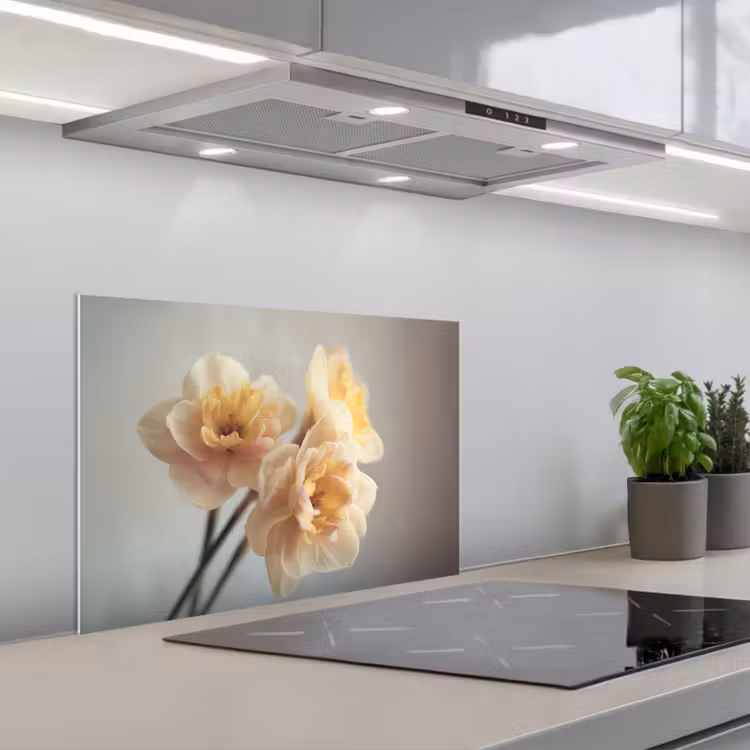 Spatscherm keuken - Narcissen - Geel - Bloemblaadjes — 5