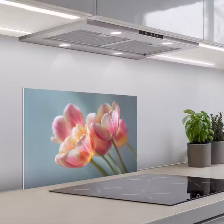 Spatscherm keuken - Tulpen - Roze - Stelen — 5