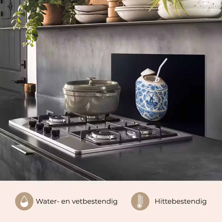 Spatscherm keuken - Kokosnoot - Eten - Delfts blauw - Drinken — 7