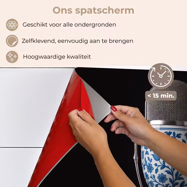 Spatscherm keuken - Microfoon - Delfts blauw - Muziek — 4