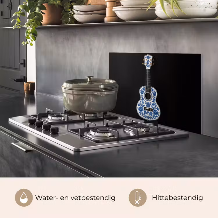Spatscherm keuken - Ukelele - Delfts - Blauw - Muziek — 7