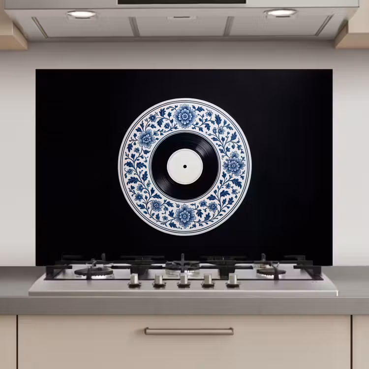 Spatscherm keuken - Vinyl - LP - Delfts Blauw - Muziek — 1