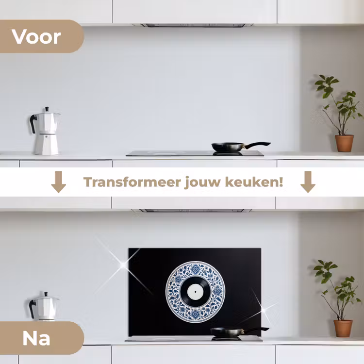 Spatscherm keuken - Vinyl - LP - Delfts Blauw - Muziek — 3