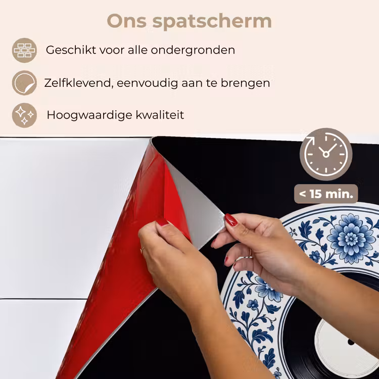 Spatscherm keuken - Vinyl - LP - Delfts Blauw - Muziek — 4