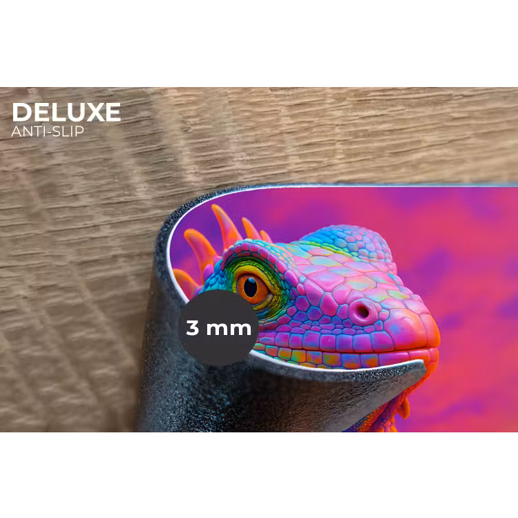 Placemat - 6 stuks - Kameleon - Dieren - Neon - Kleur — 4