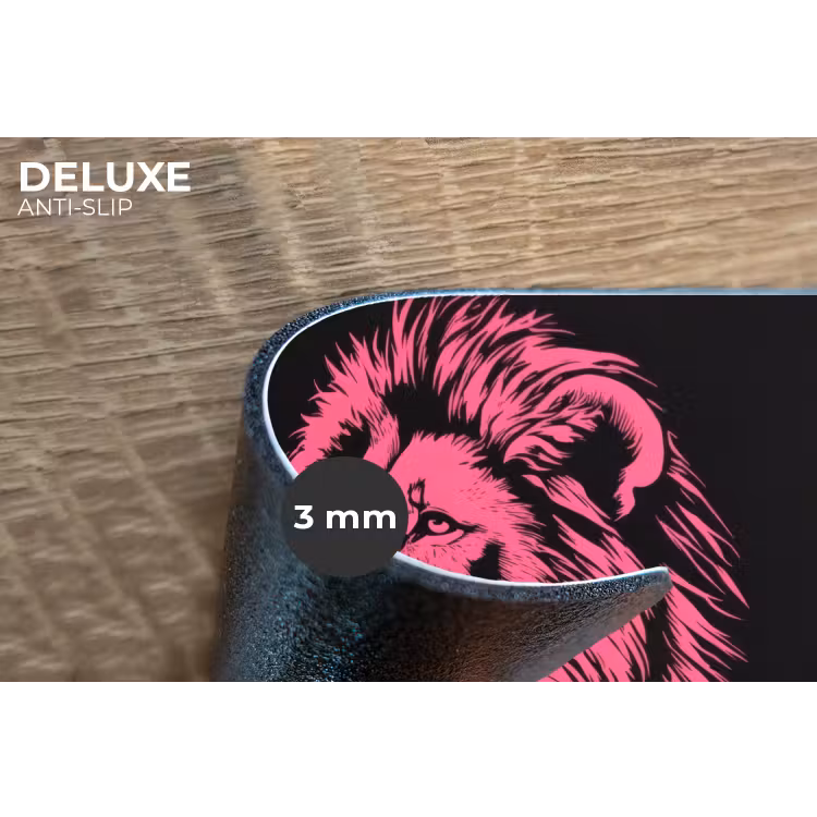 Placemat - 6 stuks - Leeuw - Zwart - Roze - Neon — 4