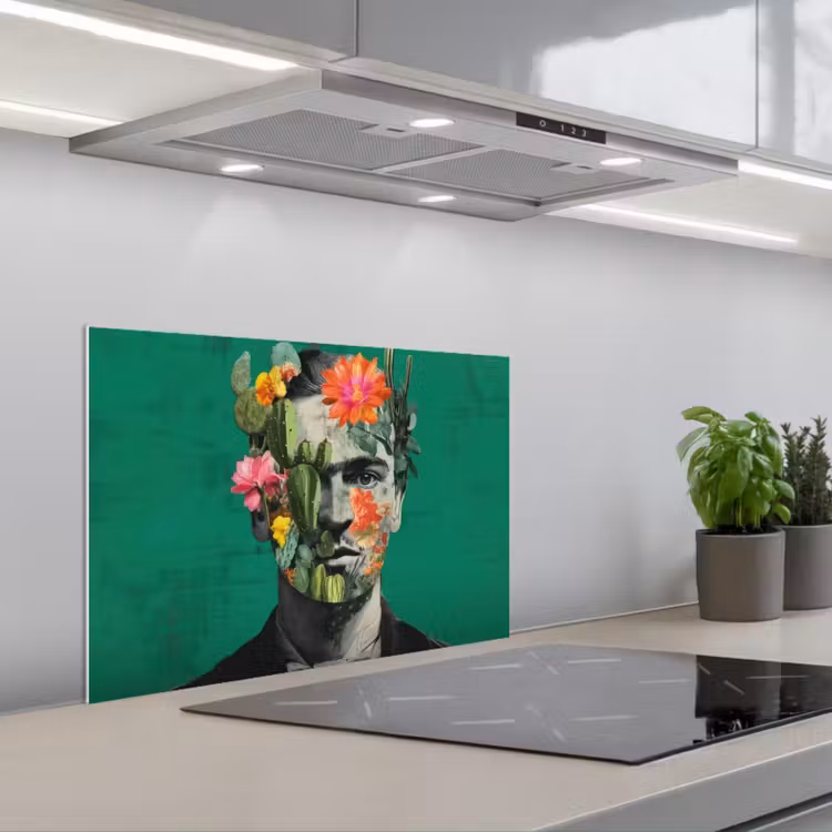 Spatscherm keuken - Man - Planten - Groen — 4