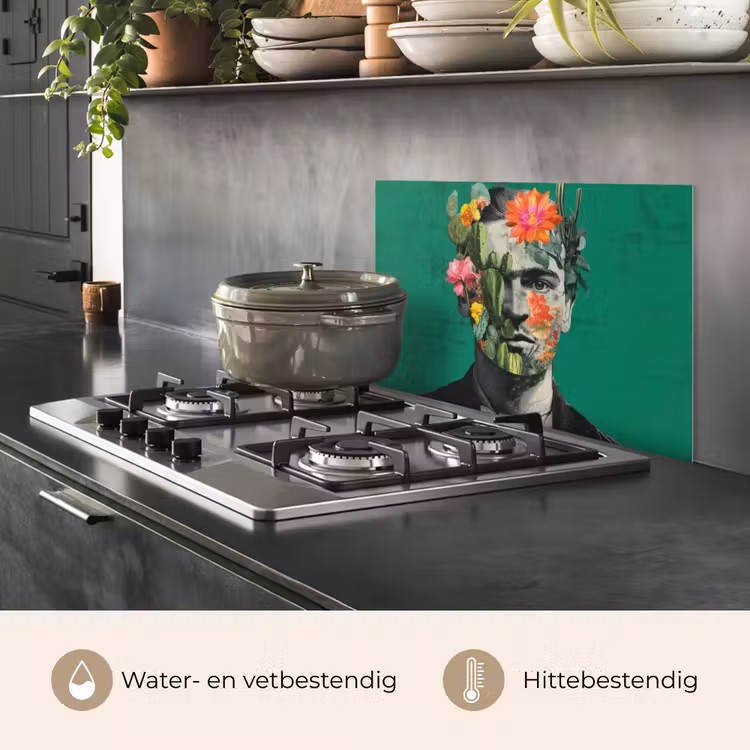 Spatscherm keuken - Man - Planten - Groen — 6