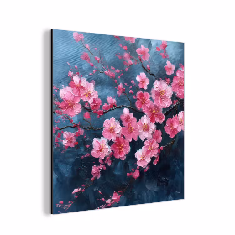 Aluminium schilderij - Bloem - Bloesems - Roze - Abstract — 1