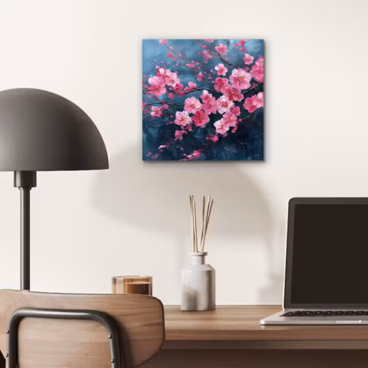 Aluminium schilderij - Bloem - Bloesems - Roze - Abstract — 6