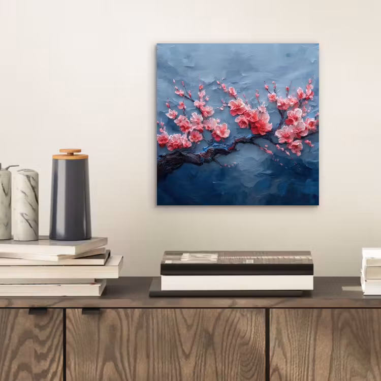 Aluminium schilderij - Bloesem - Bloem - Roze - Tak — 2