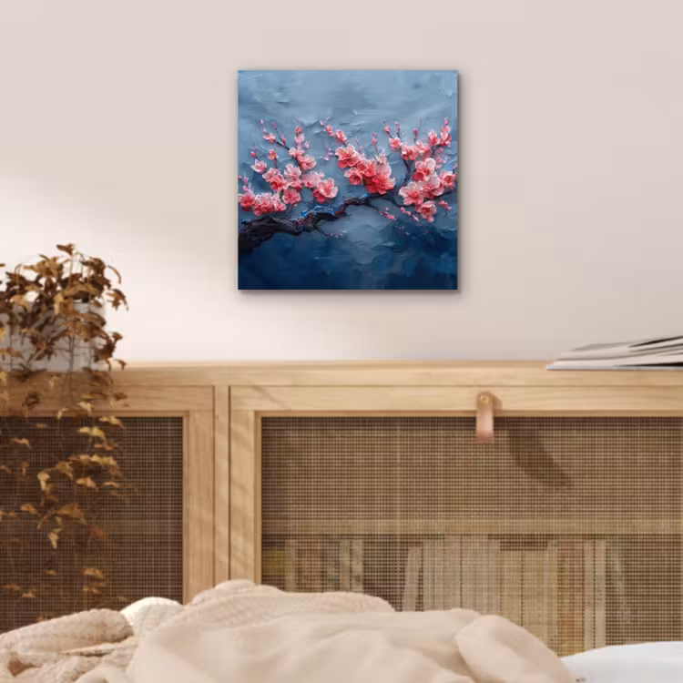 Aluminium schilderij - Bloesem - Bloem - Roze - Tak — 4