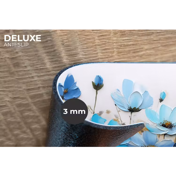 Placemat - 6 stuks - Bloemen - Schilderij - Blauw — 4