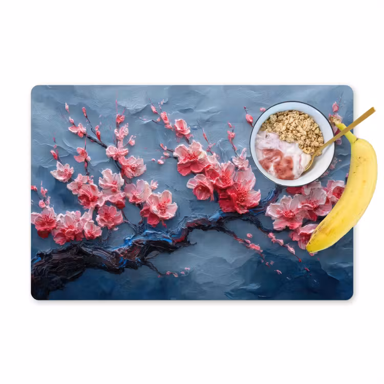Placemat - 6 stuks - Bloesem - Bloem - Roze - Tak — 1