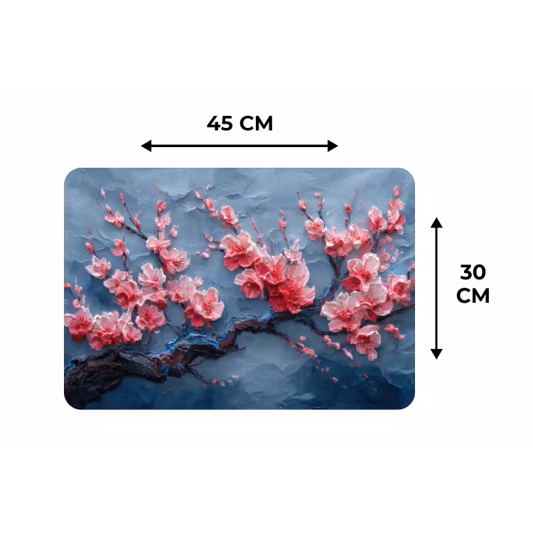 Placemat - 6 stuks - Bloesem - Bloem - Roze - Tak — 3