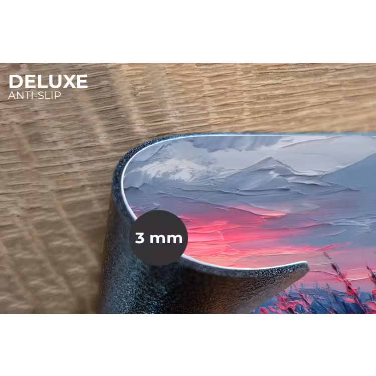 Placemat - 6 stuks - Schilderij - Zonsondergang - Bloemen - Rivier — 4