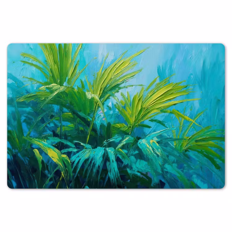 Placemat - 6 stuks - Bladeren - Groen - Schilderij - Abstract — 7