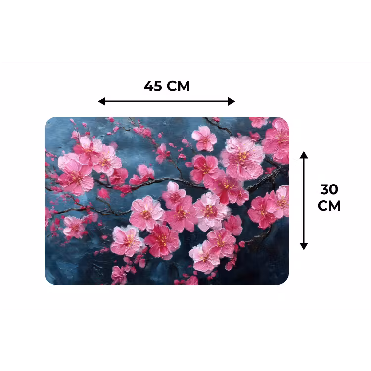 Placemat - 6 stuks - Bloem - Bloesems - Roze - Abstract — 3