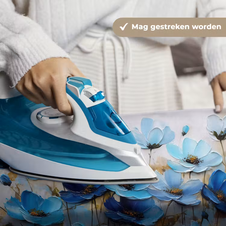 Wandkleed - Bloemen - Schilderij - Blauw — 6