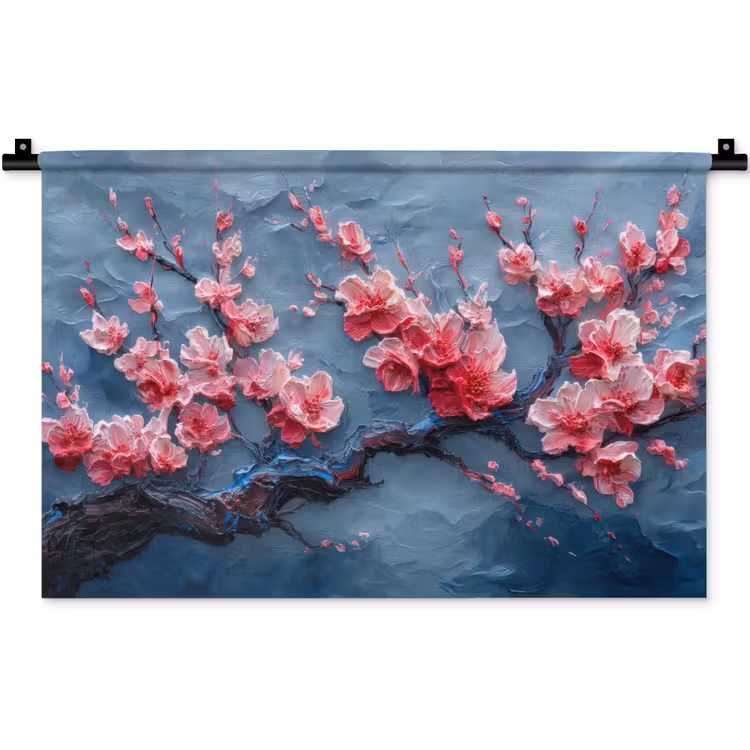 Wandkleed - Bloesem - Bloem - Roze - Tak — 1