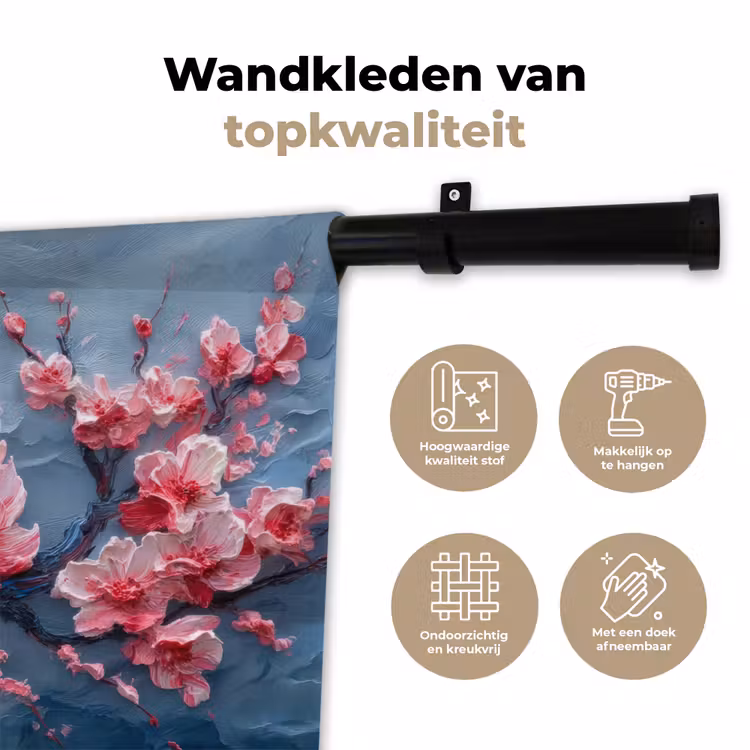 Wandkleed - Bloesem - Bloem - Roze - Tak — 3