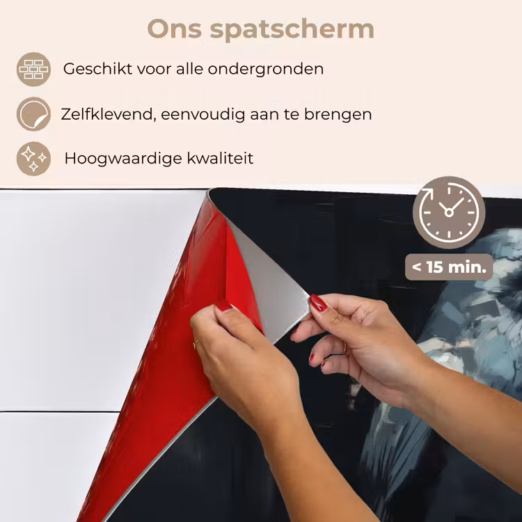 Spatscherm keuken - Raaf - Vogels - Zwart — 4