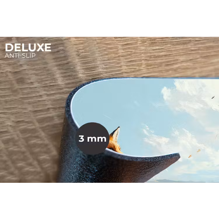 Placemat - 6 stuks - Vos - Gras - Wolken - Oranje — 4