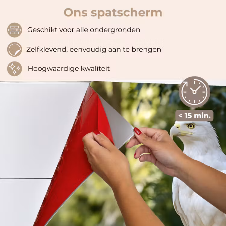 Spatscherm keuken - Arend - Hout - Wit - Planten — 4