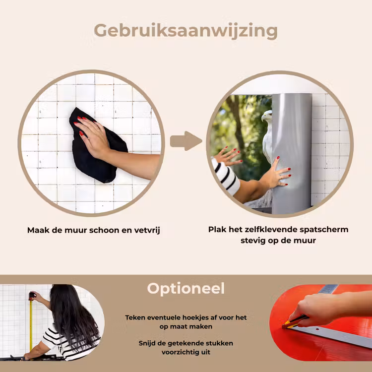 Spatscherm keuken - Arend - Hout - Wit - Planten — 8