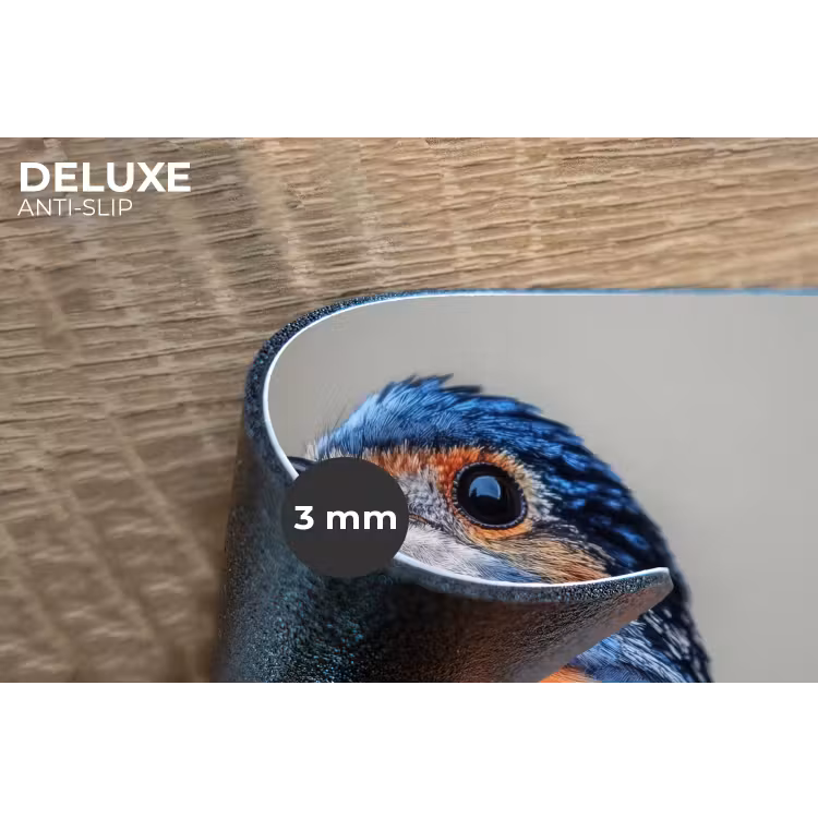 Placemat - 6 stuks - Kleurrijk - Vogeltje - Veren - Blauw — 4