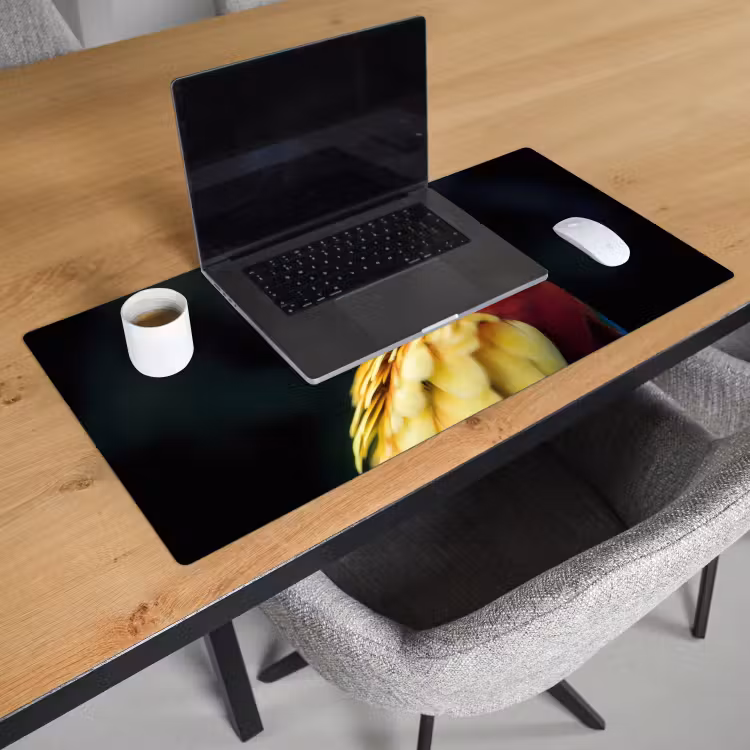 Bureau onderlegger - Close-up - Papegaai - Veren - Oranje — 2