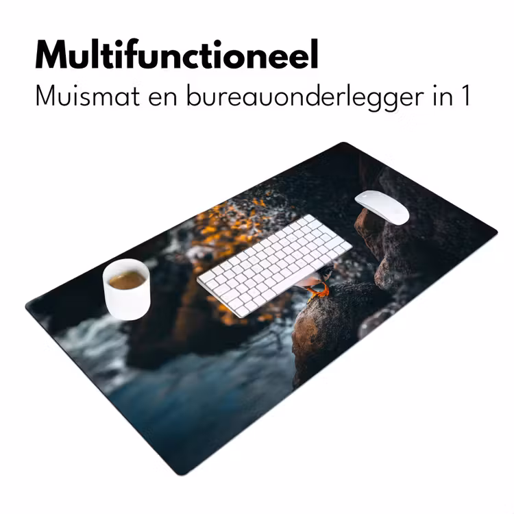Bureau onderlegger - Papegaai - Vogel - Rots - Wit — 6