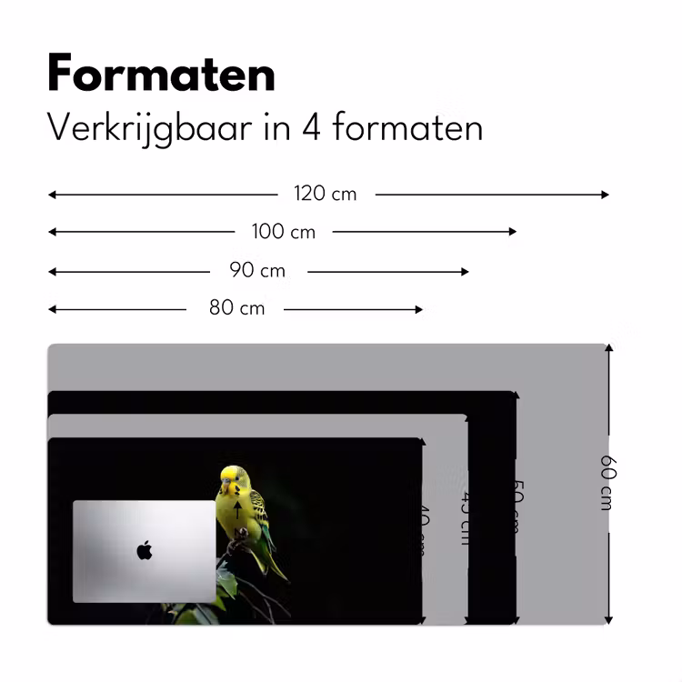 Bureau onderlegger - Parkiet - Tak - Bladeren - Geel — 7