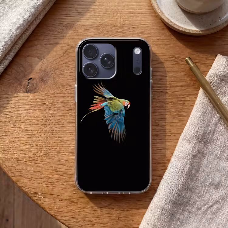 Telefoonhoesje Softcase - Papegaai - Kleurrijk - Vleugels - Sierlijk — 2