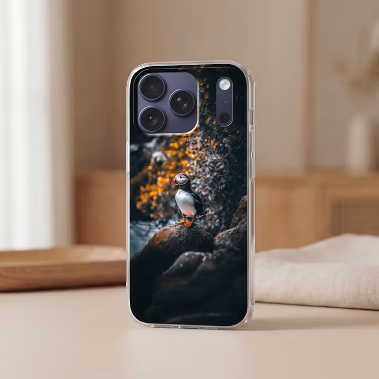 Telefoonhoesje Softcase - Papegaai - Vogel - Rots - Wit — 3