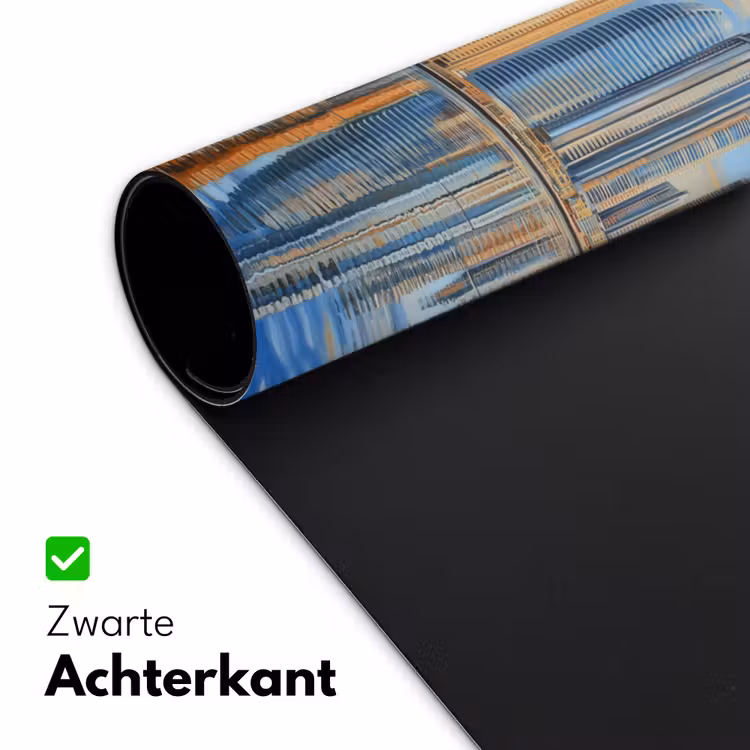Bureau onderlegger - Skyline - Wolkenkrabbers - Water - Blauw — 4