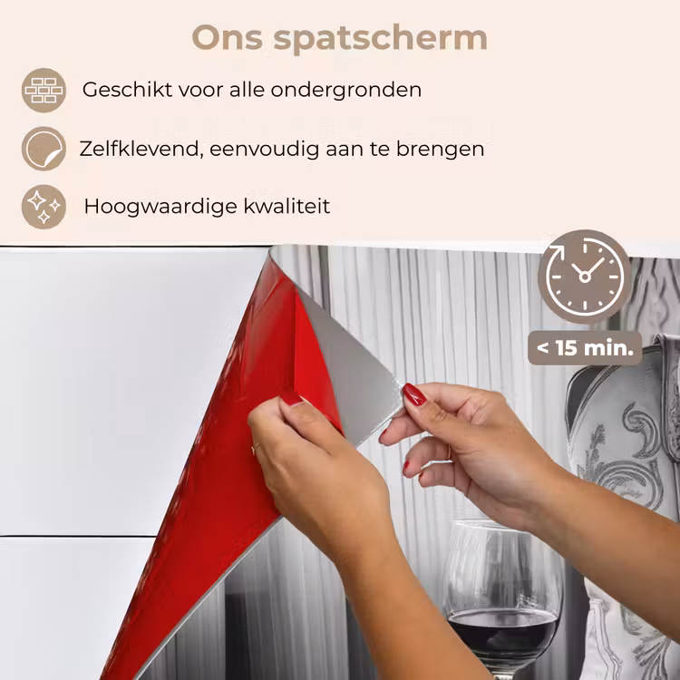 Spatscherm keuken - Wijn - Cowboylaarzen - Raamlicht - Wit — 4