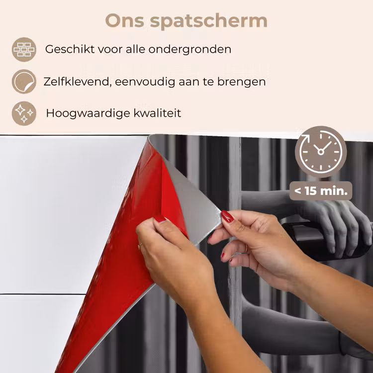 Spatscherm keuken - Wijnfles - Glas - Handen - Raam — 4