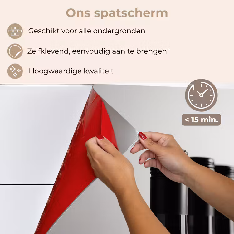 Spatscherm keuken - Wijnflessen - Zwart - Minimalistisch — 4