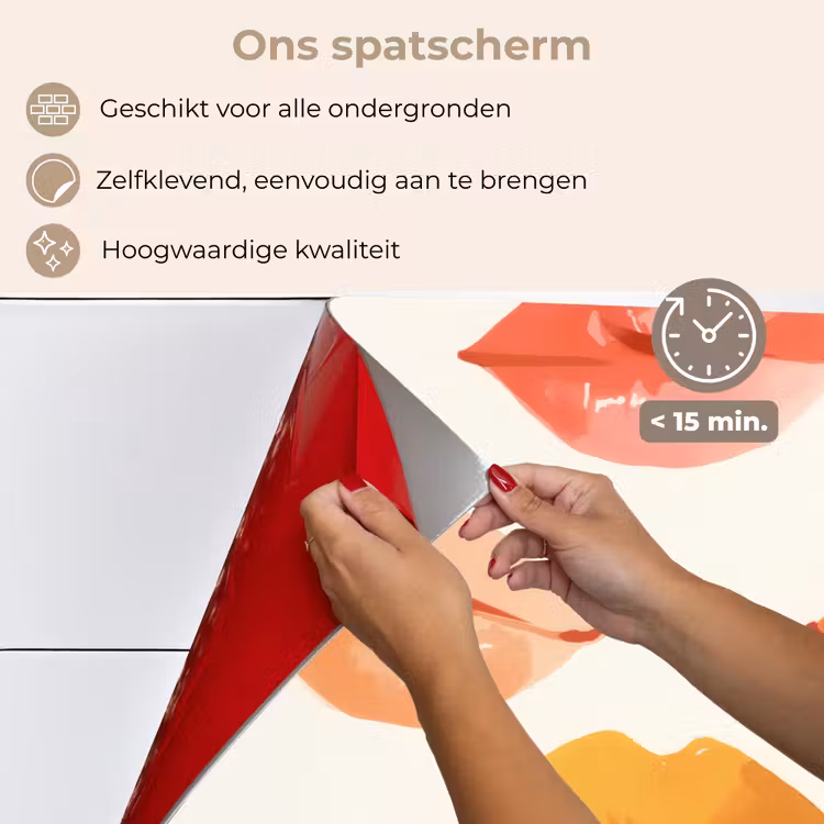 Spatscherm keuken - Lippen - Kleurrijk - Glanzend — 4