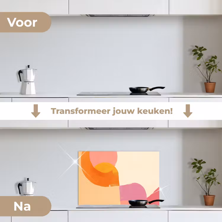 Spatscherm keuken - Vormen - Abstract - Kleurrijk — 3