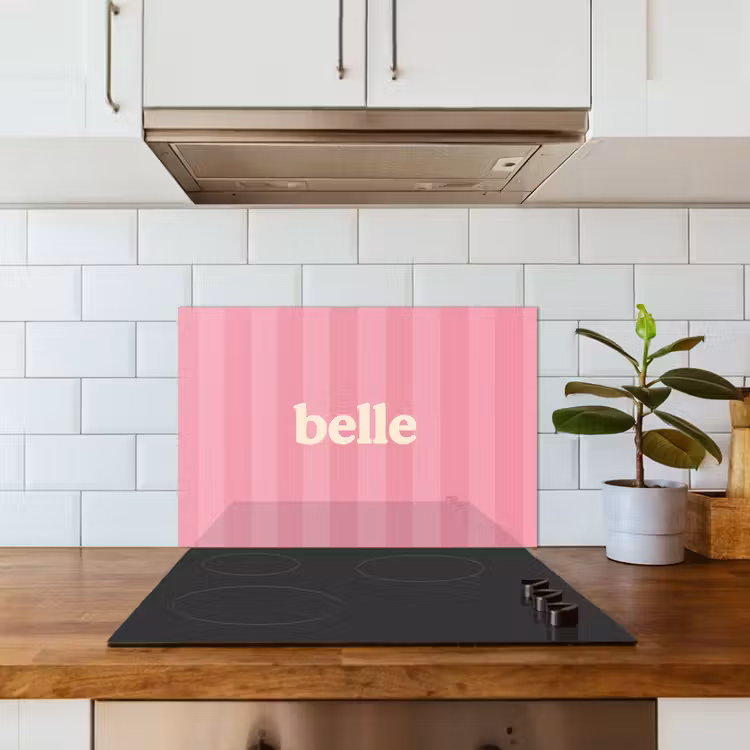 Spatscherm keuken - Roze - Gestreept - Belle — 6