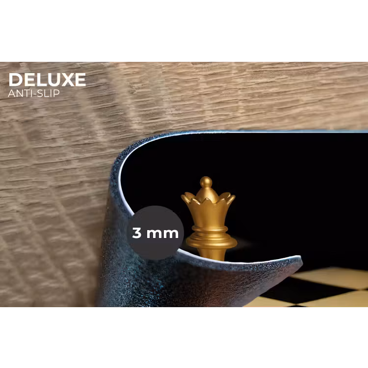 Placemat - 6 stuks - Koningin - Schaakstuk - Geblokt - Goud — 4