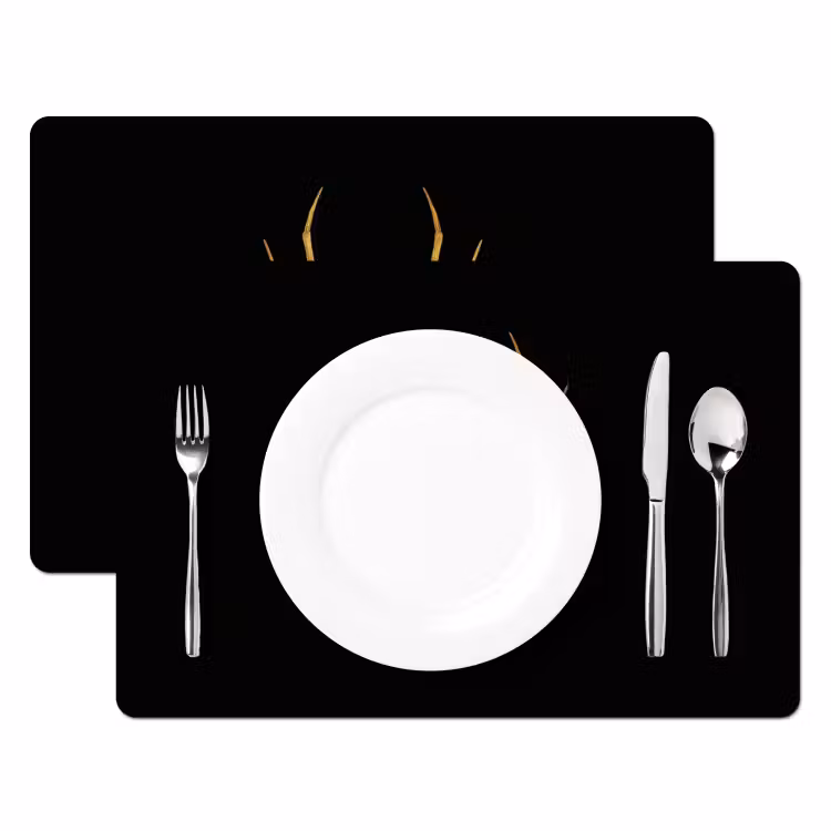 Placemat - 6 stuks - Spin - Goud - Minimalistisch - Poten — 2