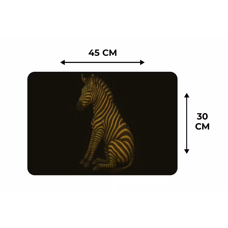 Placemat - 6 stuks - Zebra - Strepen - Goud — 3